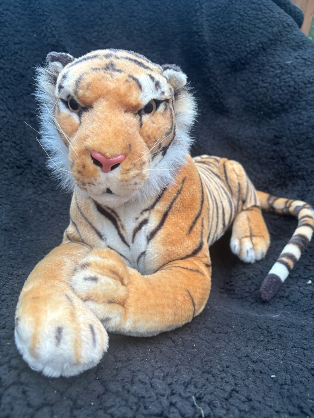 Softoys Realistic Tiger Plush 32-Inch Large Stuffed Animal Toy Big Cat
